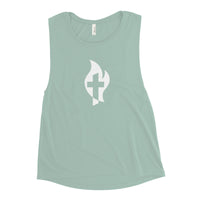 Cross in Flame Ladies’ Muscle Tank